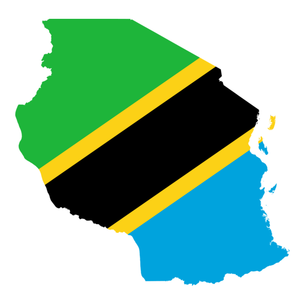Tanzania Flag Map