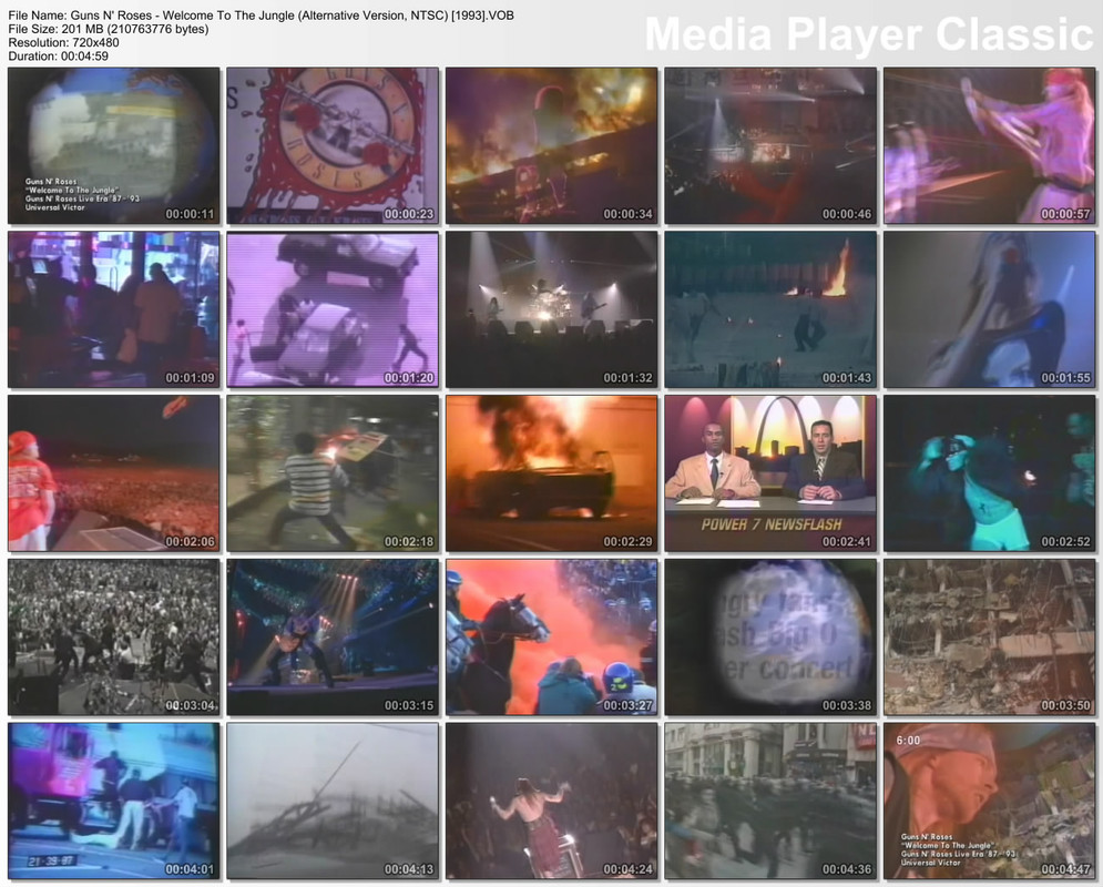 Guns N' Roses - Welcome To The Jungle (Alternative Version, NTSC) [1993]