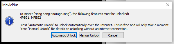 Capture 0 Import MPEG1 MPEG2