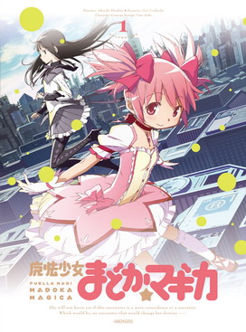 A DVD cover of Madoka and Homura from Madoka Magica