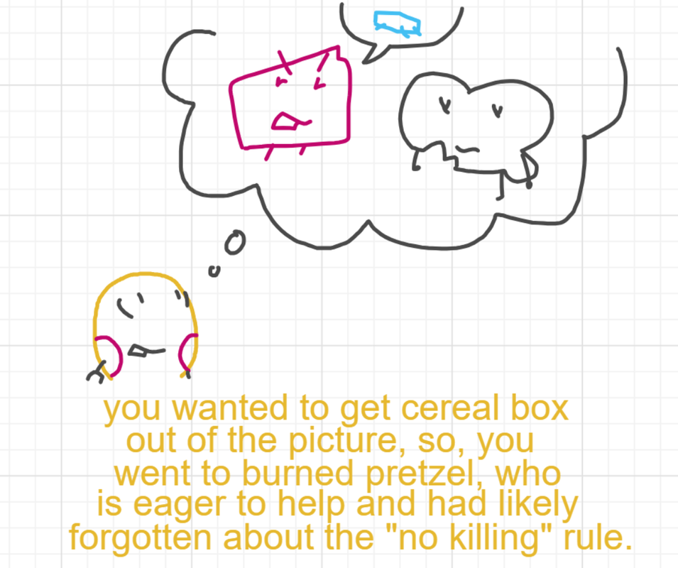 A panel from A Murder On The, episode six of the Board Boards object show by Furretwalk/WalkingFurret.