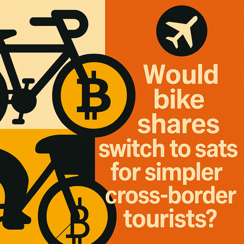Would bike shares switch to sats for simpler cross-border tourists?