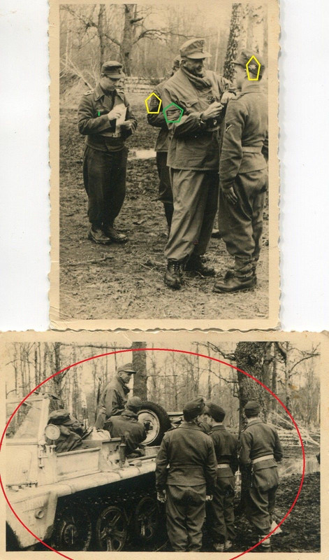 FOTO 2x WW II Sturmgeschütz Soldaten bei Befehls