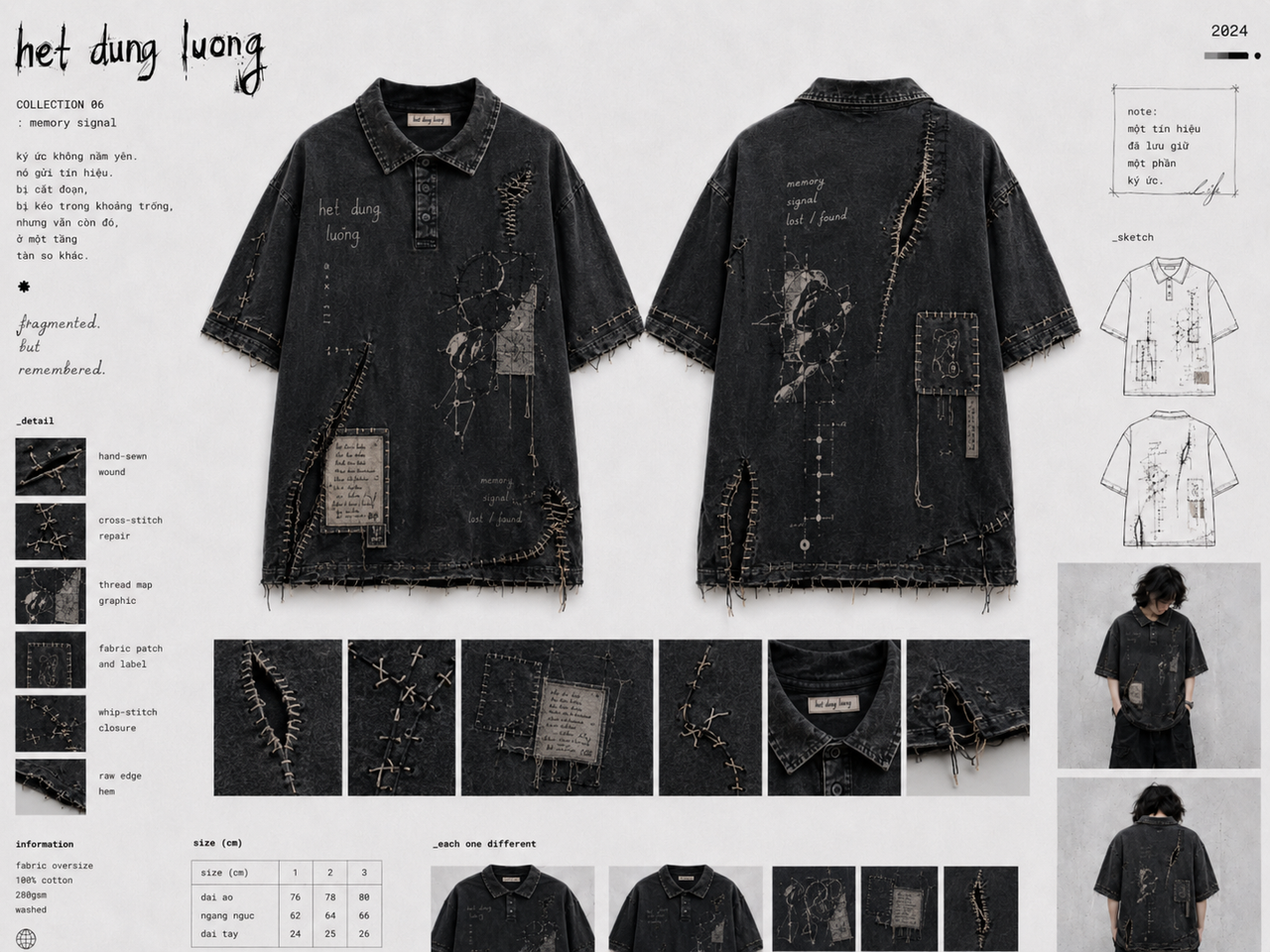 HET DUNG LUONG Collection  - Fragmented Memory Polo