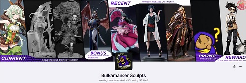 Bulkamancer Sculpts - Collection 3D Printable Miniatures 2021-2023