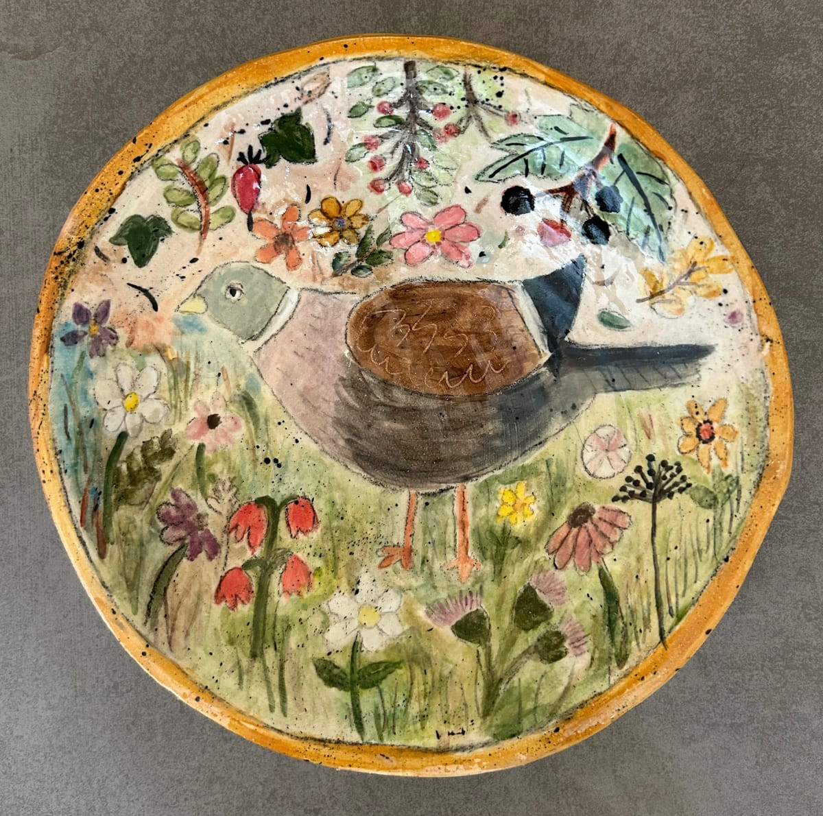 eastwoodfineart-amelia-tuttiett-pigeon-on-parade-bowl