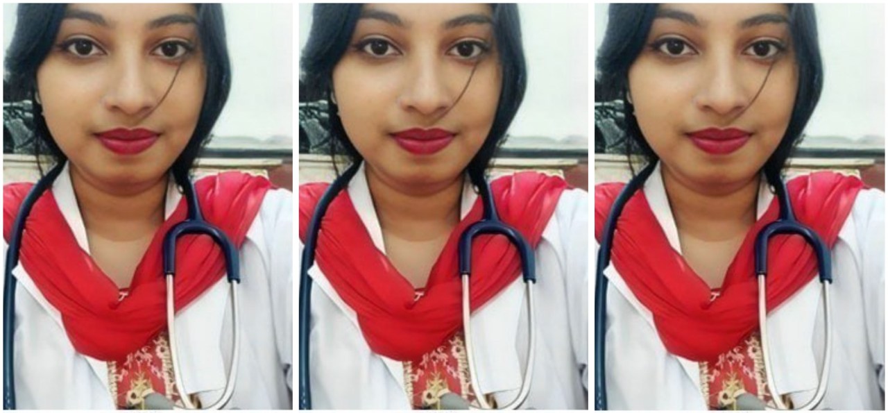 Cute nurse Showing her boobs
