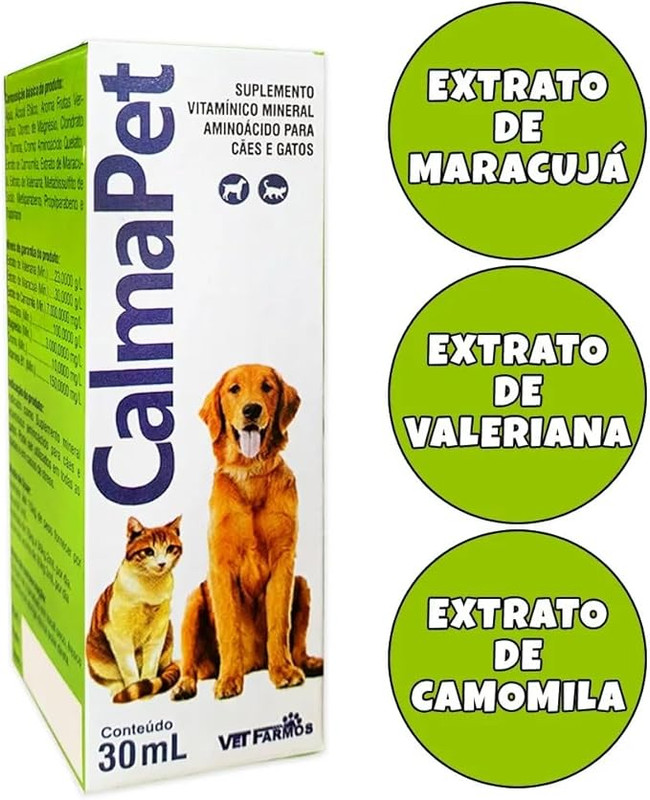 CalmaPet 30ml VetFarmos Suplemento Calmante