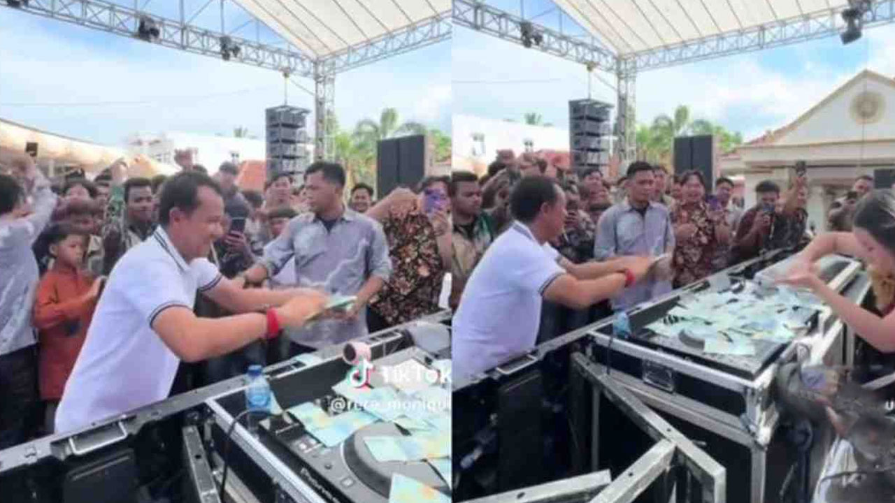 Heboh! Anggota DPRD Lampung Sawer Dj, Ngaku Acara Keluarga