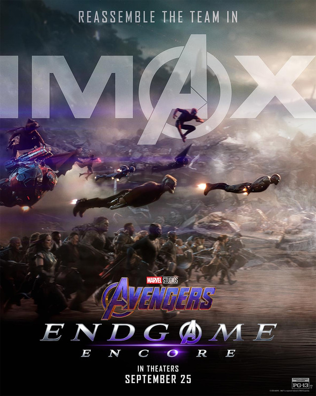 New IMAX Poster for "Avengers: Endgame Encore"
