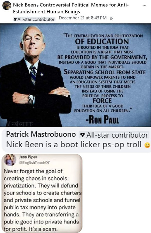 nick been bootlicker troll