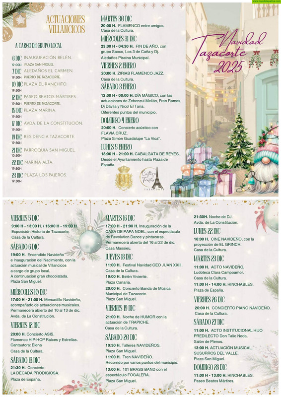programa navidad 2025 tazacorte la palma canarias