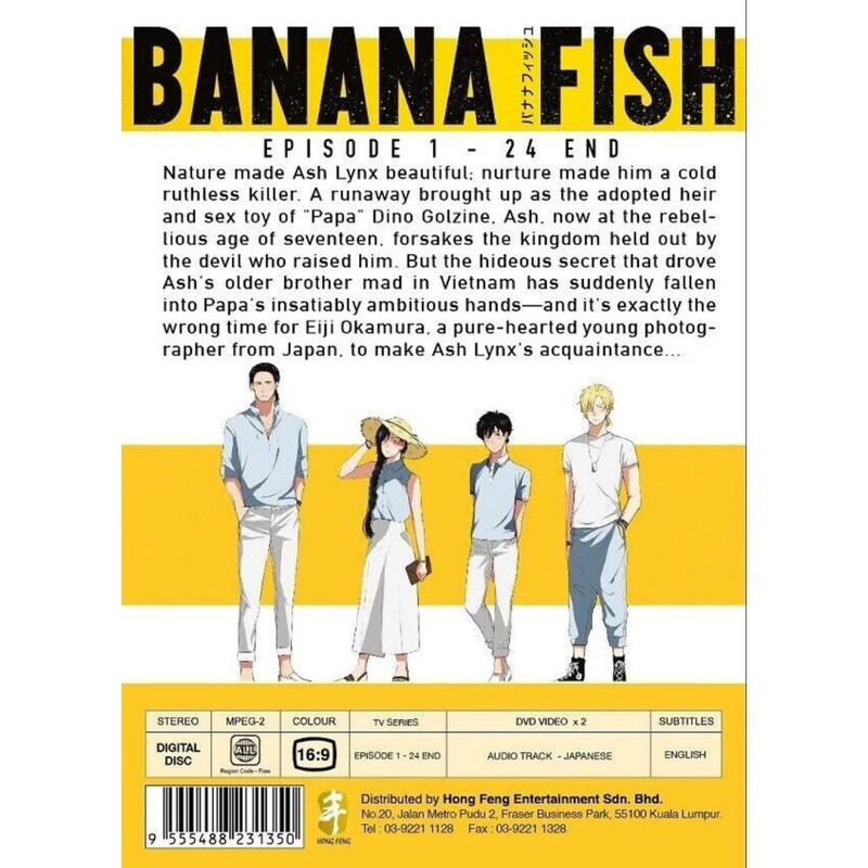 Banana Fish Complete Series (1-24) Anime NEW DVD [English Sub] | eBay