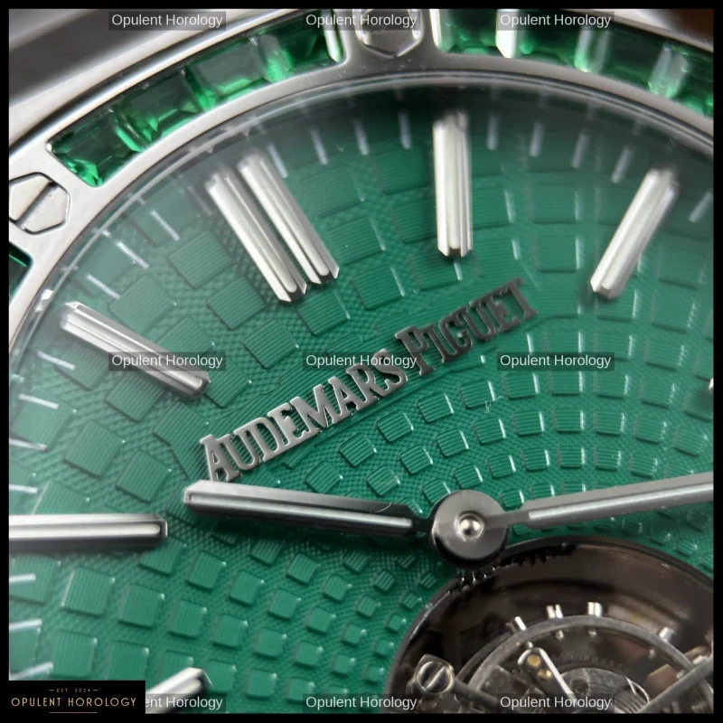 Audemars Piguet Royal Oak Selfwinding Flying Tourbillon 26730BC Green Baguette 41mm