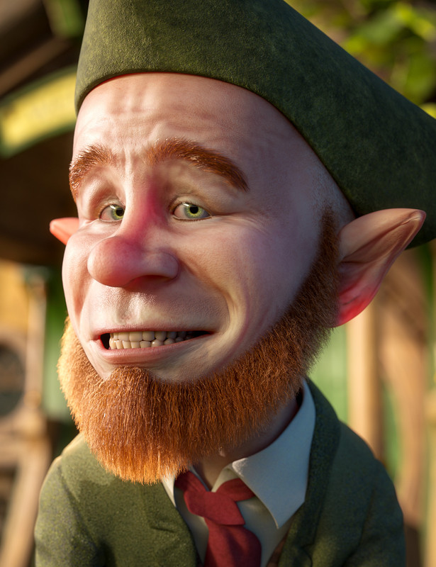 Leprechaun Beard and Brows for Genesis 8.1 Males