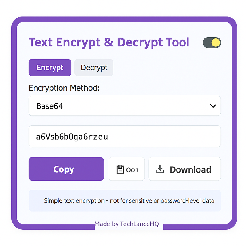 Text Encrypt & Decrypt Tool Thumbnail