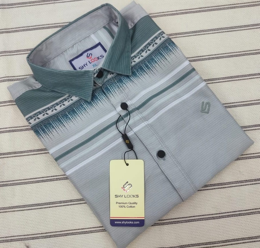 Shy Looks Luxury Spandex Print Shirt