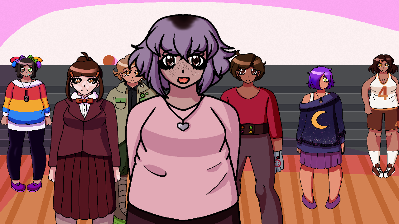 All class members, with Serina at the front, glad Chieko is alright