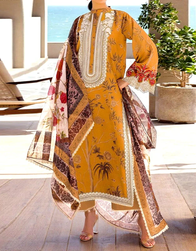 All-Over Digital Print Karandi Winter Dress – Embroidered Unstitched 3-Piece for Women