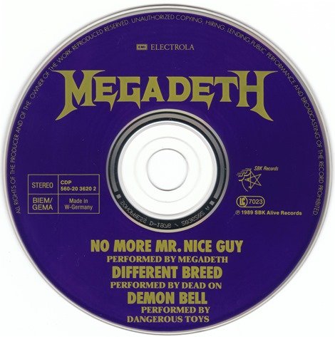 Megadeth - No More Mr. Nice Guy | Various: Shocker [2CDS+Promo Sampler CD] (1989) Lossless+MP3