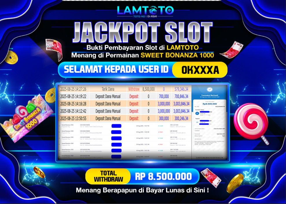 BUKTI JACKPOT LUNAS LAMTOTO