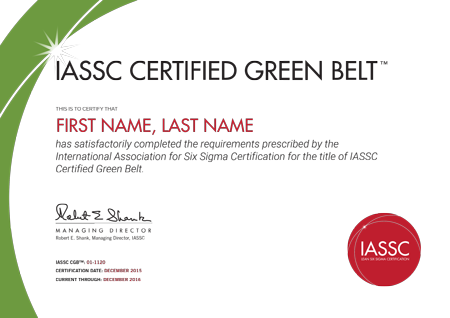 Lean Six Sigma Green Belt (Accredited + Certification) Lean Six Sigma Green Belt (Accredited + Certification)