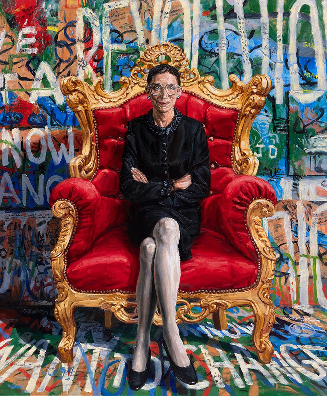 Ruth-Bader-Ginsburg-oil-on-linen-110x90cm-michele-del-campo