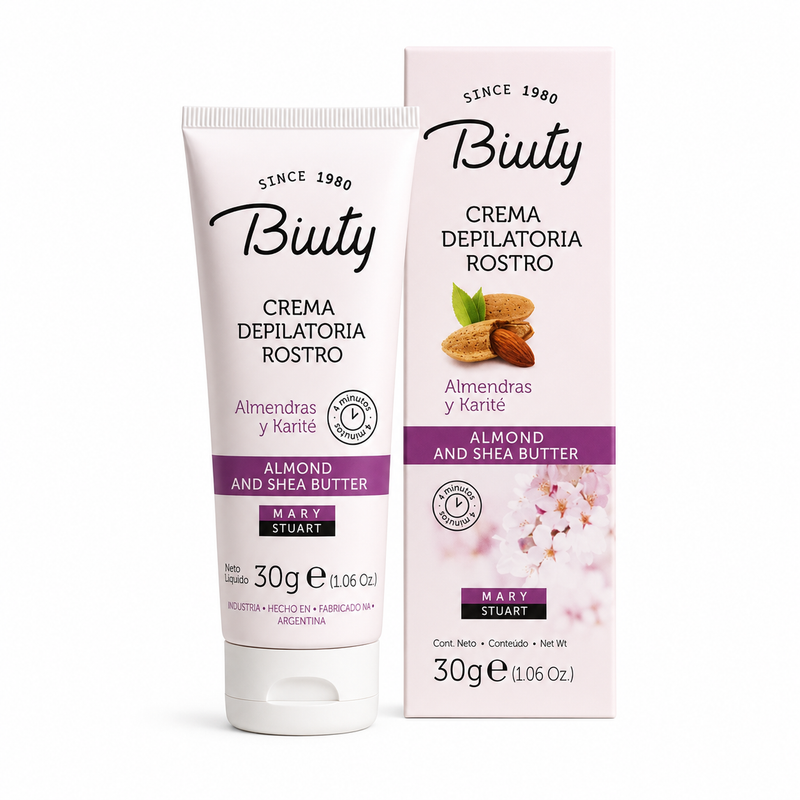 Biuty Crema Depilatoria para Rostro Almend-Karite x 30 g