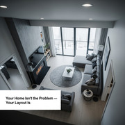 Examples of common home organization mistakes, including misplaced items and poor zoning