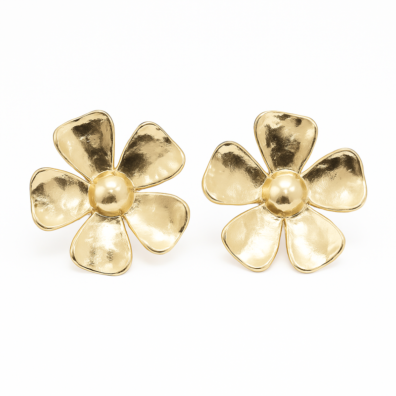 Gold Floral Earrings