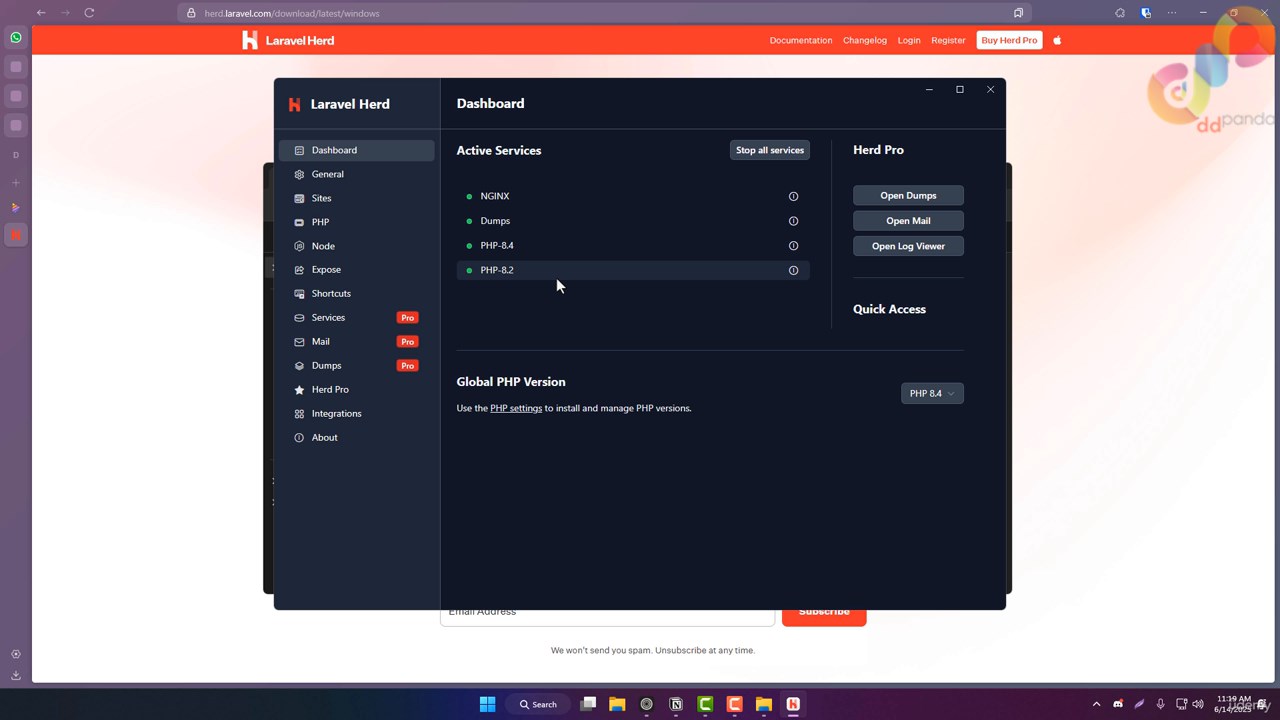 1 1 Environment Setup Install Laravel Herd 0002 00 03 33 screenshot