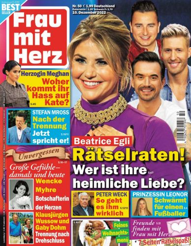 Cover: Frau mit Herz Frauenzeitschrift No 50 vom 10  Dezember 2022