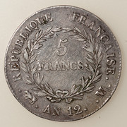 5 francos Napoleón Primer Consul Año 12 PAS5036