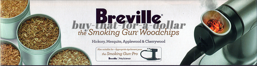 Breville Smoking Gun Wood Chips - 4 Flavors: Hickory, Mesquite, Applewood, Cherrywood - For Smoking Food & Cocktails