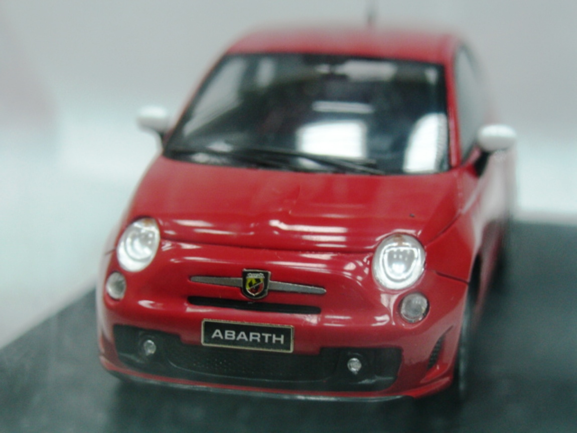 WOW EXTREMELY RARE Fiat 500 Abarth 133HP 2008 Red Resin 1:43 Spark