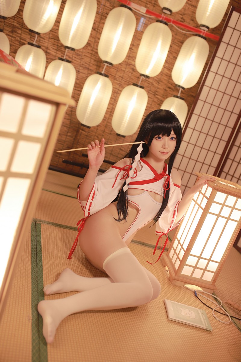 Asagiriai（愛ちゃん）神社巫女Cosplay写真图集 巫女主题高清图集 31P (305MB)插图9
