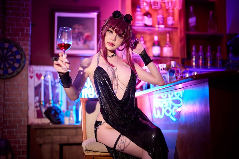 Joyce Lin2x Kafka Bar Night Cosplay Honkai Star Rail 写真 74P插图3