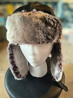 Black Fur Aviator Hat