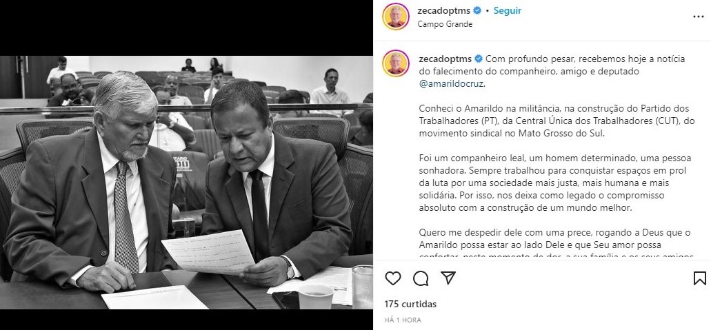 Zeca disse que conheceu Amarildo na fundação do PT