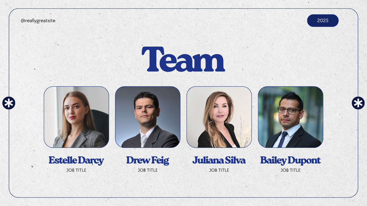 Blue and Grey Modern Geometric Simple Minimalist Pitch Deck Presentation