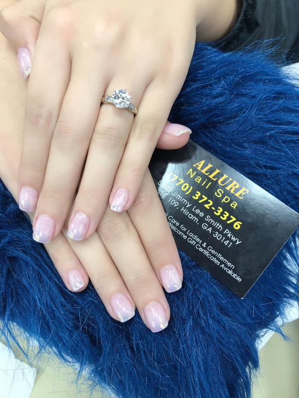Light pink natural nail enhancement