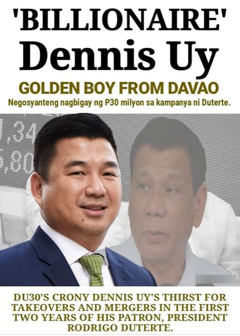 Uberpacman: Pres Duterte crony Dennis Uy buys or forms 35 companies in 24  months — Local and Foreign Issues — PinoyExchange.com