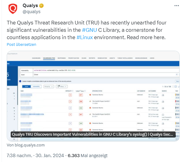 GNU C Library (glibc) vulnerabilities