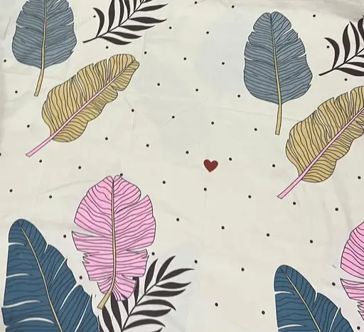 Home 5pc bedsheet set (1King size Bedsheet + 2 Pillow Covers with Embroidery+ 2 Cushion Cover with Embroidery with filler) Heavy Quality Multicolor five piece set Color 1 (R601)