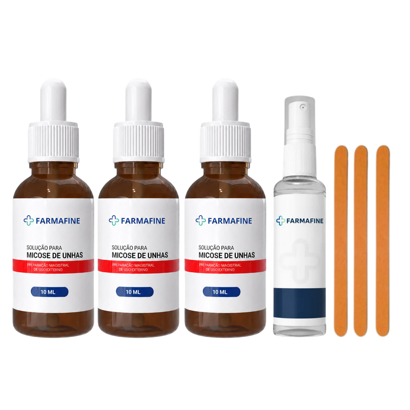 Kit da solução para micose — 3 frascos