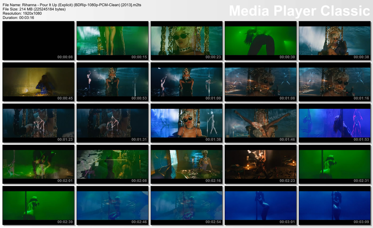 Rihanna - Pour It Up (Explicit) (BDRip-1080p-PCM-Clean) [2013]