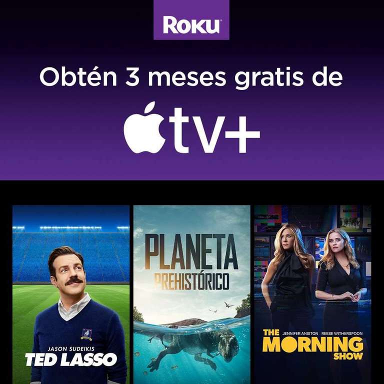 Roku: 3 meses gratis de Apple TV+ en nuevas suscripciones 
