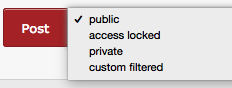 Dreamwidth's post access settings