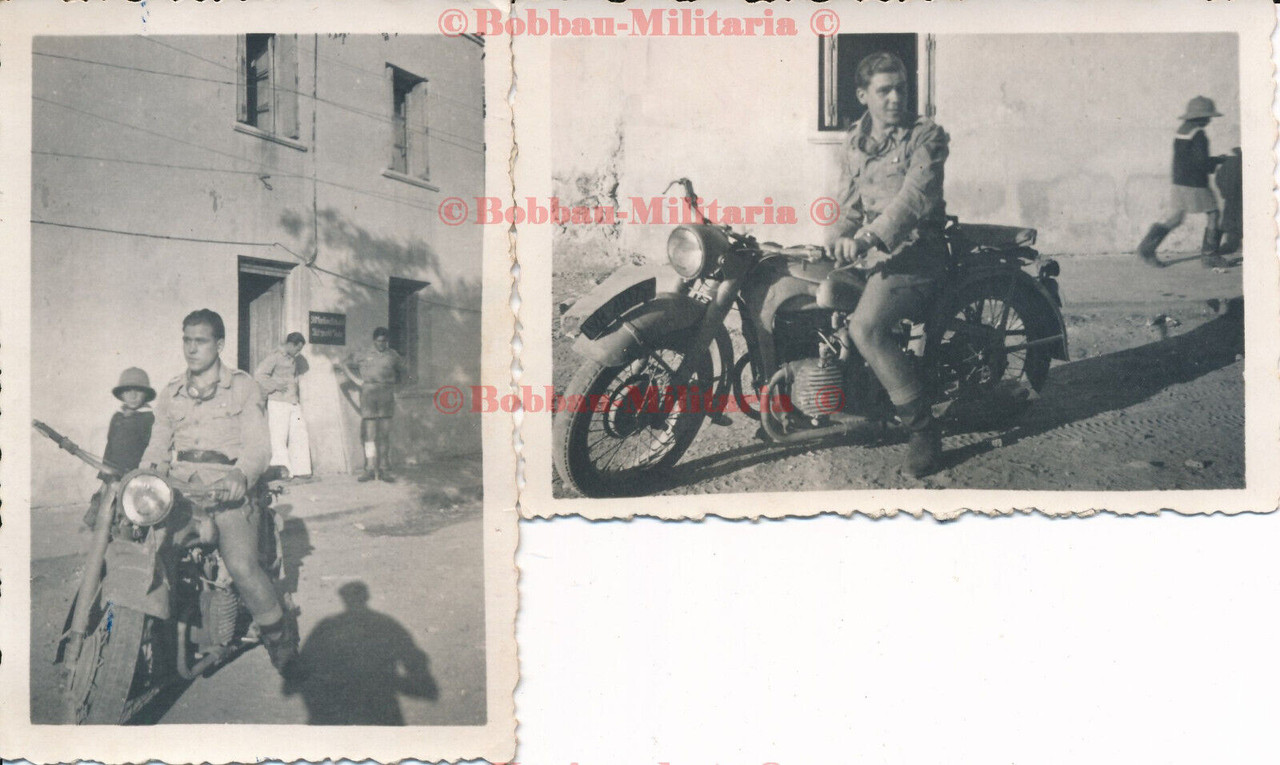 Griechenland Kreta 1944 Stützpunkt SUDA Bucht Soldat BMW 500