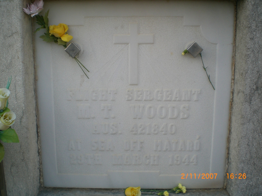02 - Flight  Sergeant  M. T. Woods  ( AUS. 421840 ) 29 - 03 - 1944